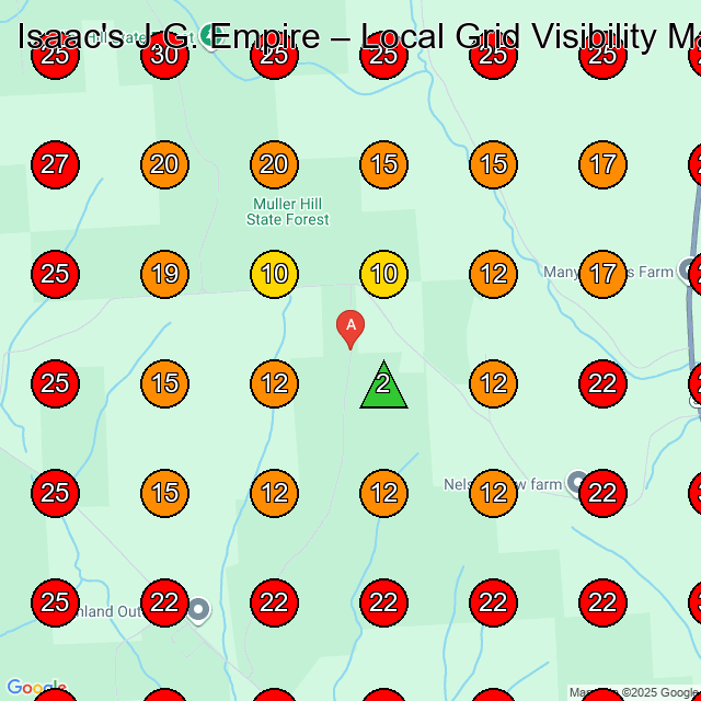 Isaac's J.G. Empire GeoGrid visibility map for Construction Company in None